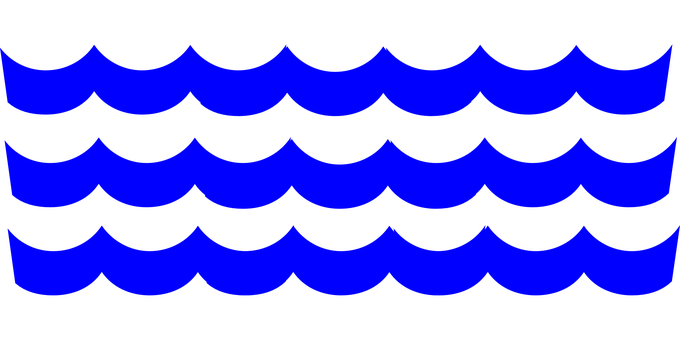 Abstract Blue Waves Vector PNG