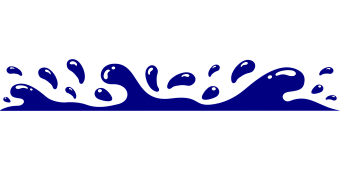 Abstract Blue Waves Vector PNG