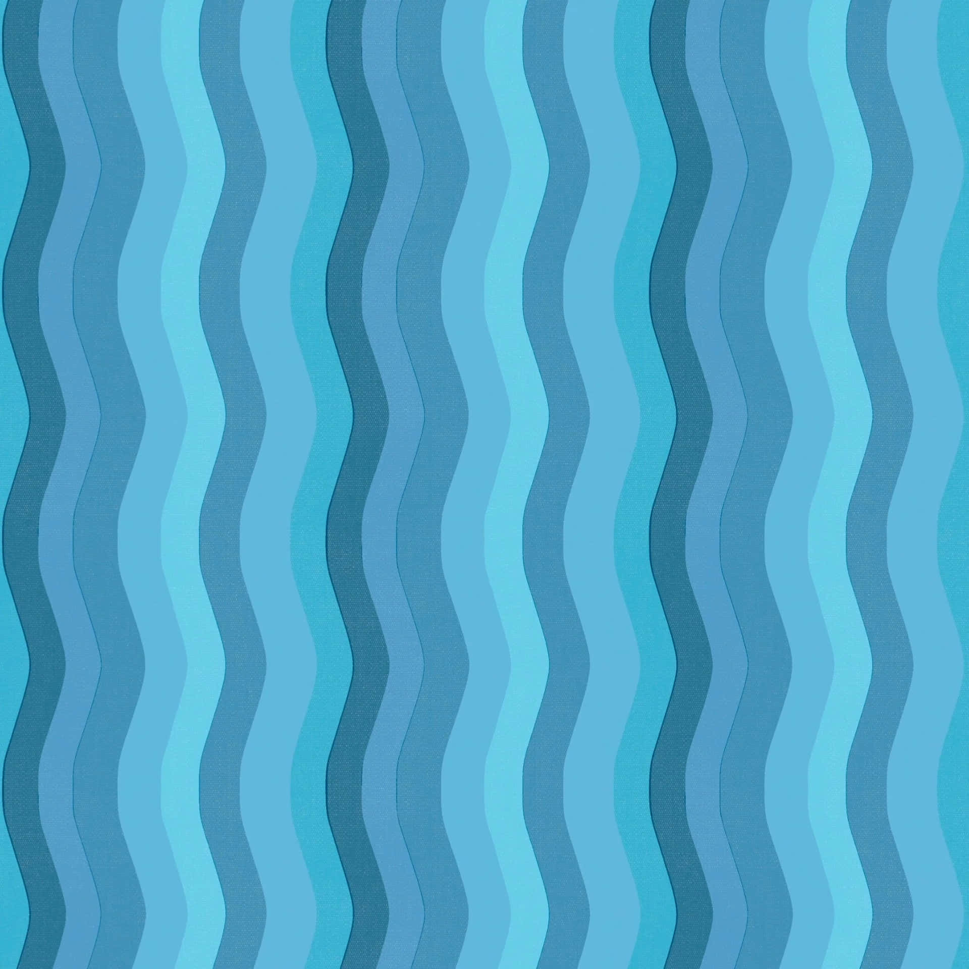 Abstract Blue Wavy Stripes Pattern Wallpaper