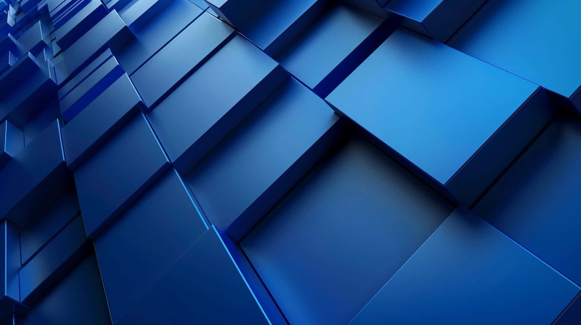 Abstract Blue3 D Blocks Wallpaper