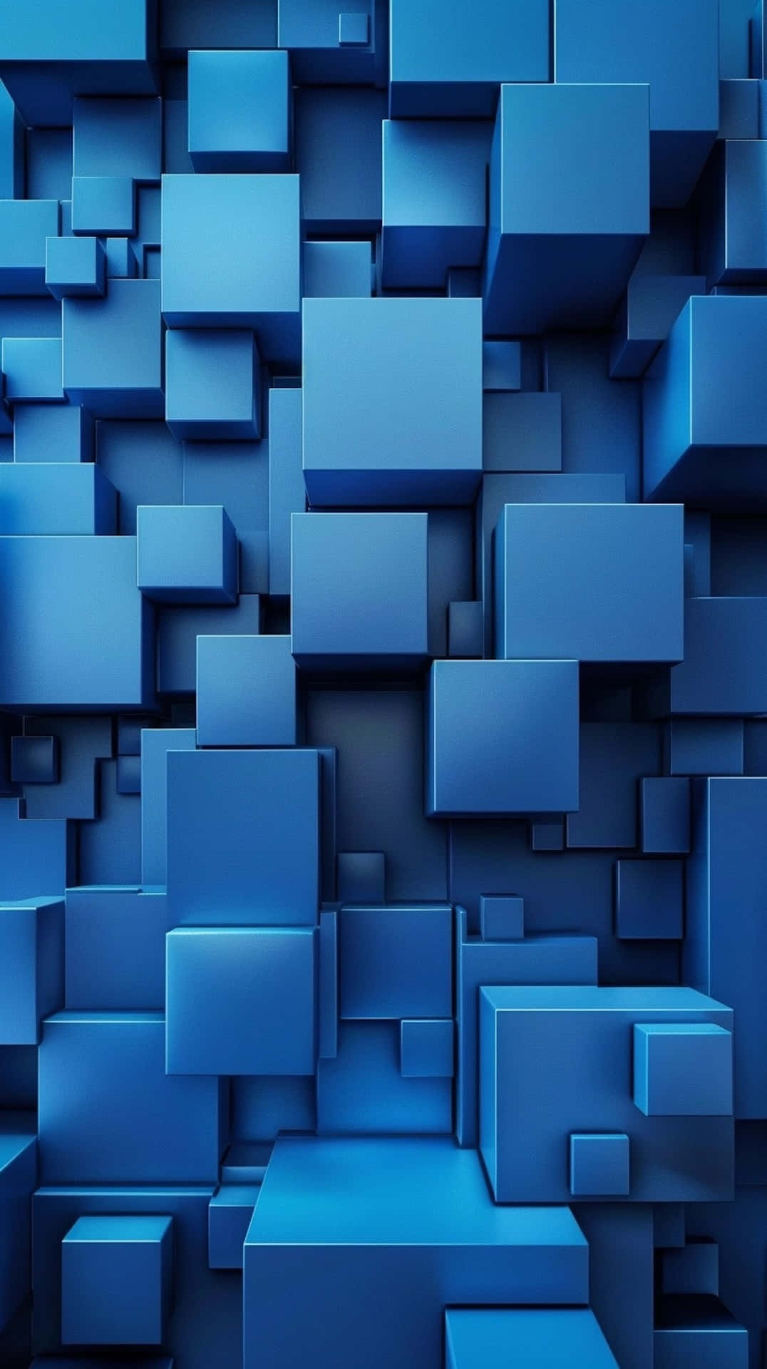 Abstract Blue3 D Blocks Wallpaper