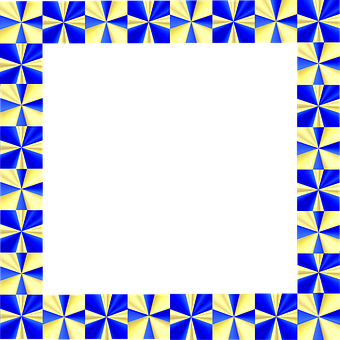 Abstract Blueand Yellow Frame Design PNG