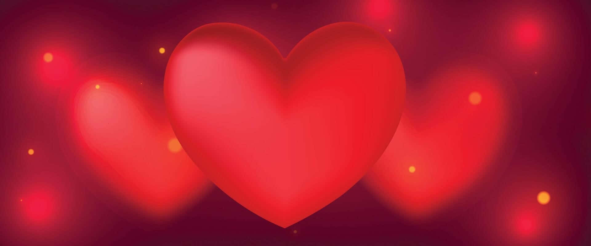 Abstract Blurry Red Heart Background Wallpaper
