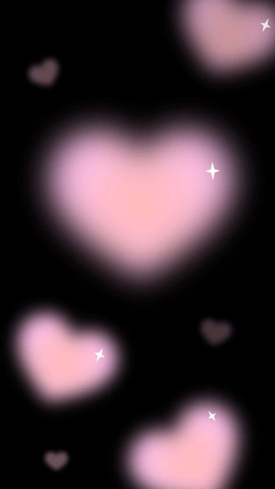 Abstract Bokeh Hearts Background Wallpaper