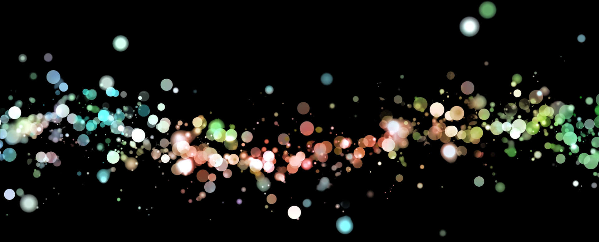 Abstract Bokeh Lights Panorama PNG