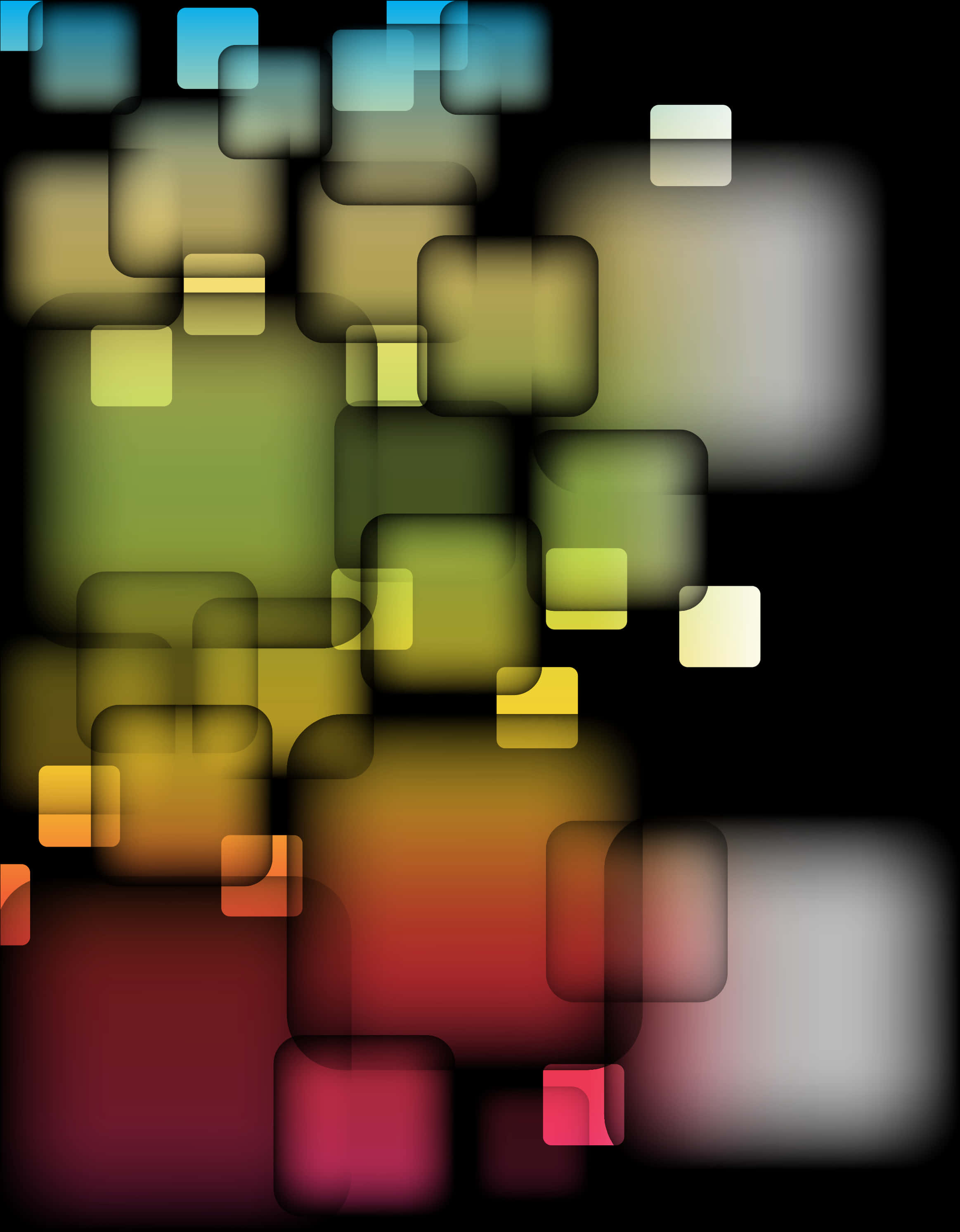 Abstract Bokeh Squares Background PNG
