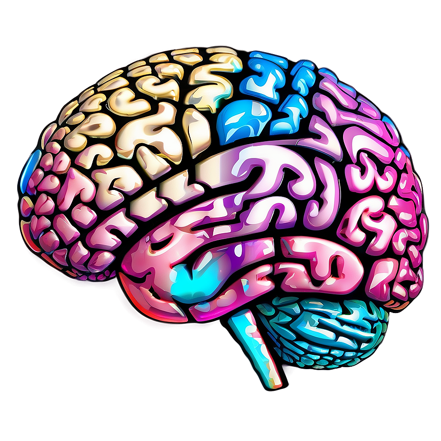 Abstract Brain Design Png Ovc21 PNG