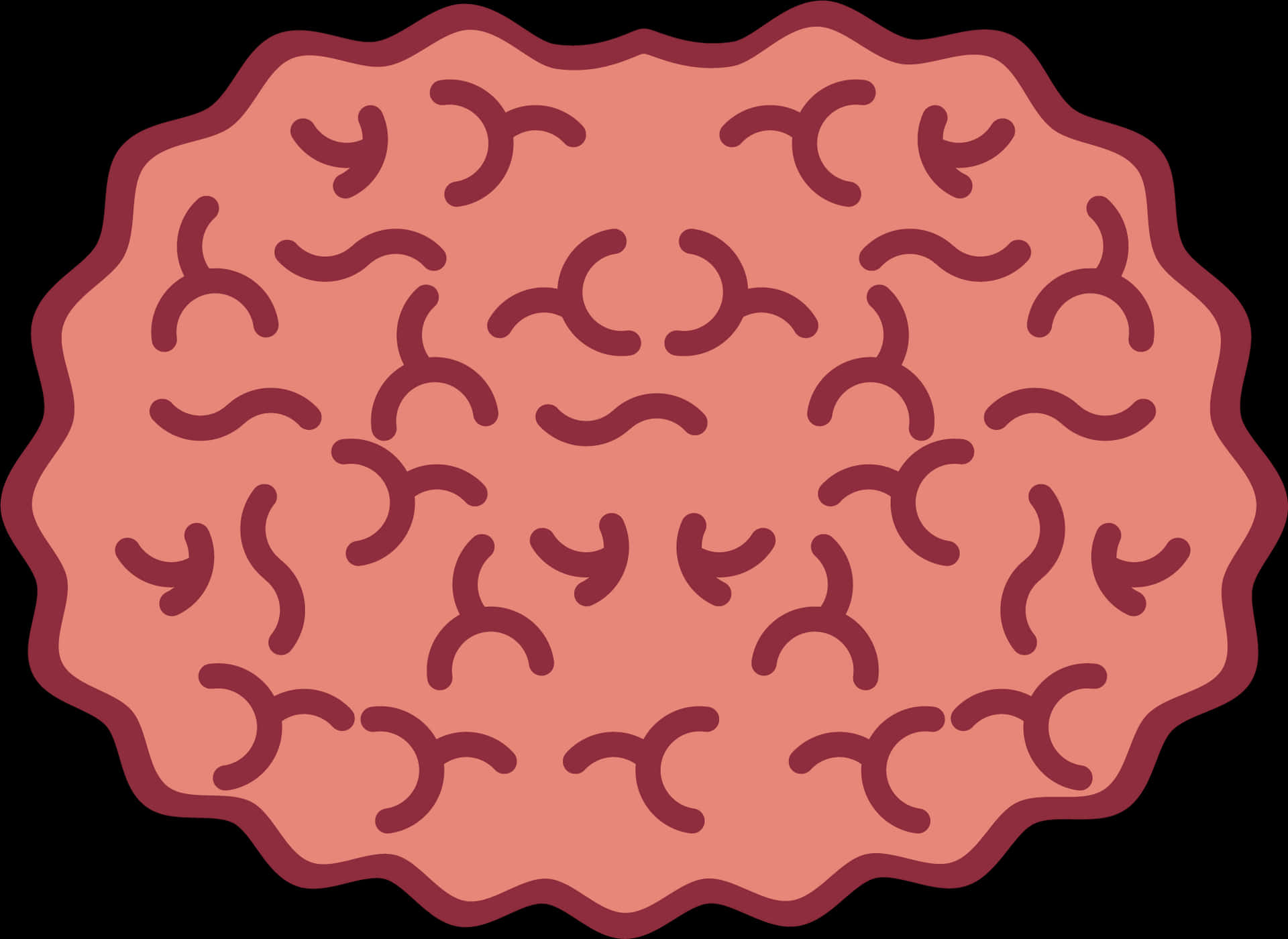 Abstract Brain Pattern Illustration PNG