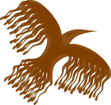 Abstract Brown Bird Silhouette PNG