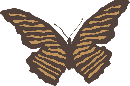 Abstract Brown Butterfly Illustration PNG