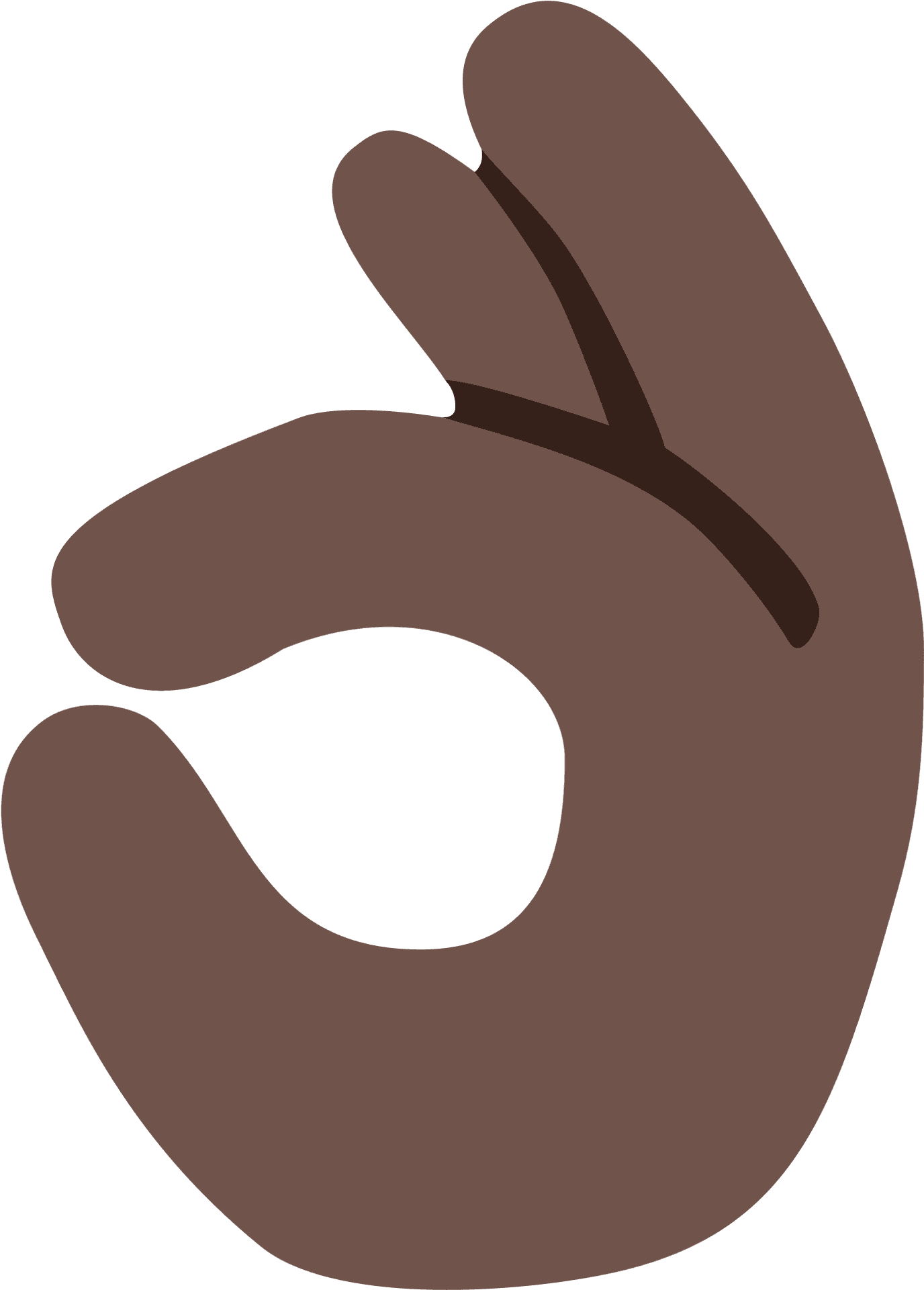 Abstract Brown Hand Icon PNG