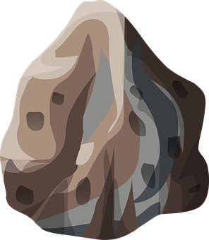 Abstract Brown Rock Illustration PNG