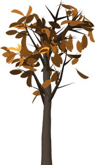 Abstract Brown Tree Artwork PNG