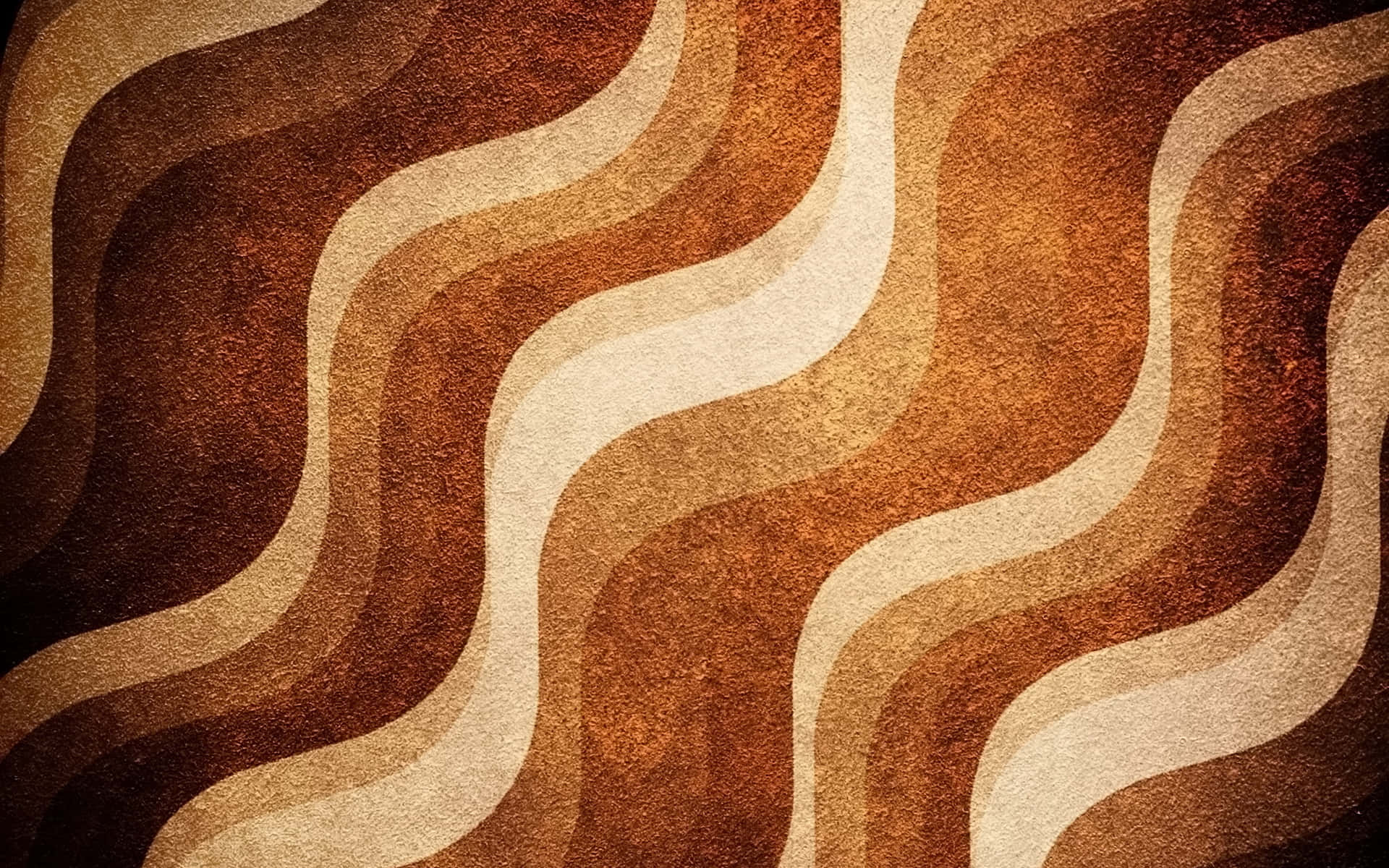 Abstract Brown Waves Texture Wallpaper