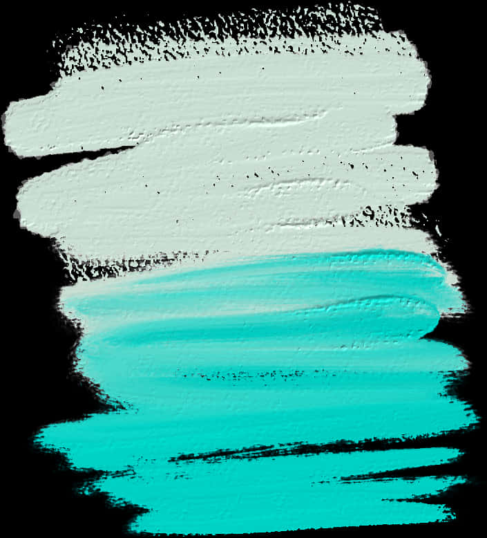 Abstract Brush Strokes Black White Teal PNG