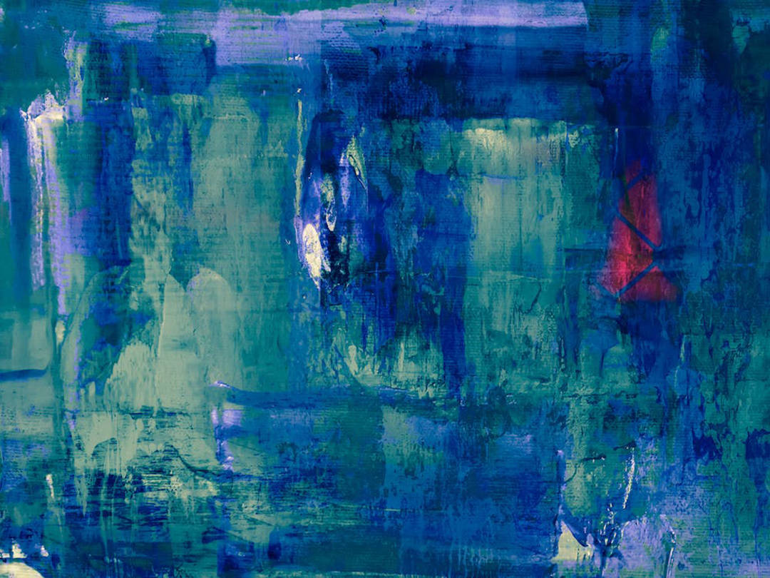 Abstraktepinselstriche Blaues Gemälde Wallpaper