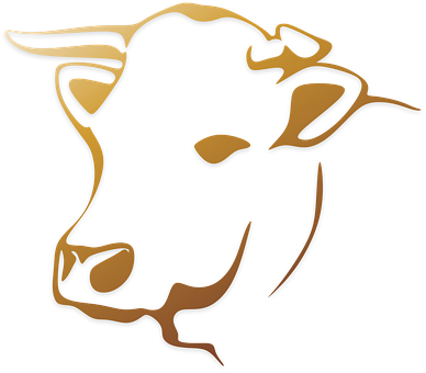 Abstract Bull Outline Art PNG
