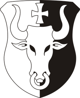 Abstract Bull Shield Emblem PNG