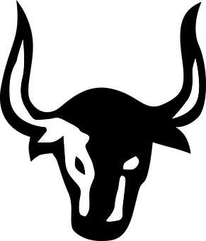 Abstract Bull Silhouette Black Background PNG