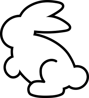 Abstract Bunny Silhouette Graphic PNG