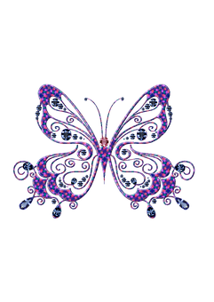 Abstract Butterfly Artwork PNG