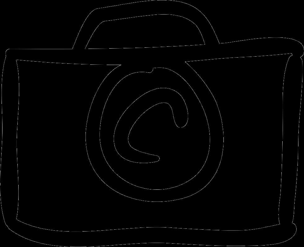 Abstract Camera Logo Outline PNG