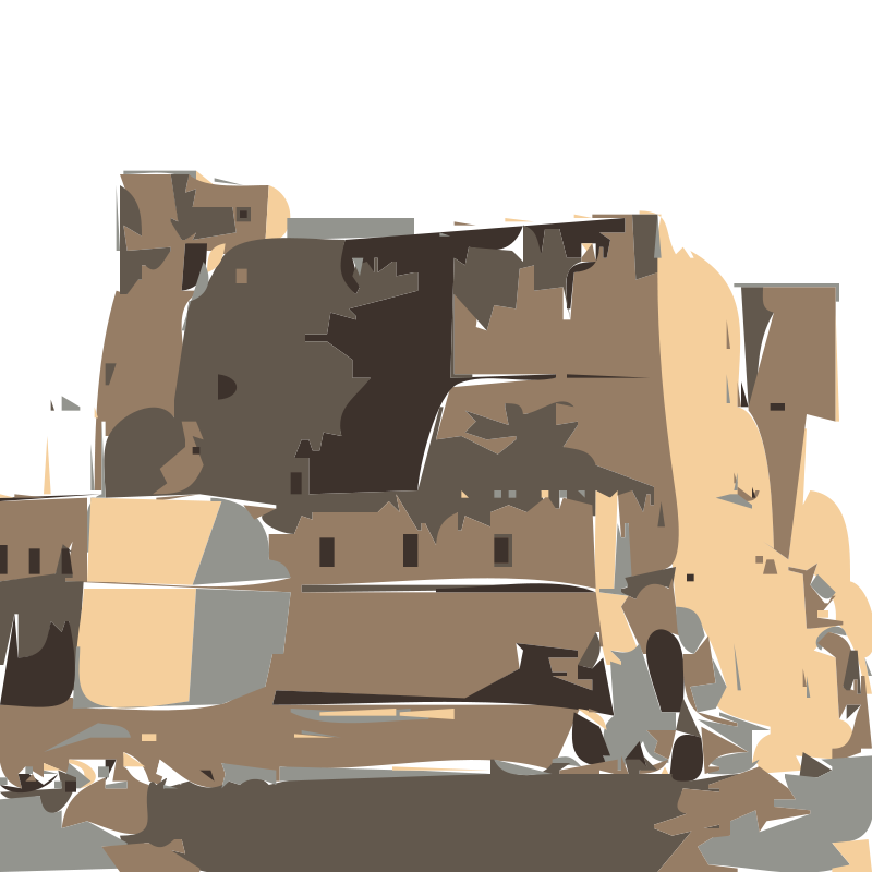 Abstract Castle Illustration PNG