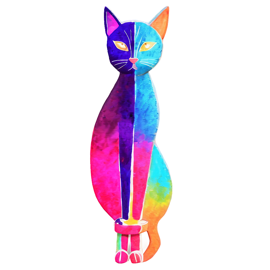 Abstract Cat Artwork Png C PNG