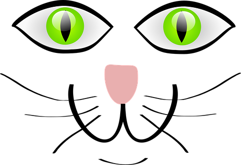 Abstract Cat Face Elements PNG