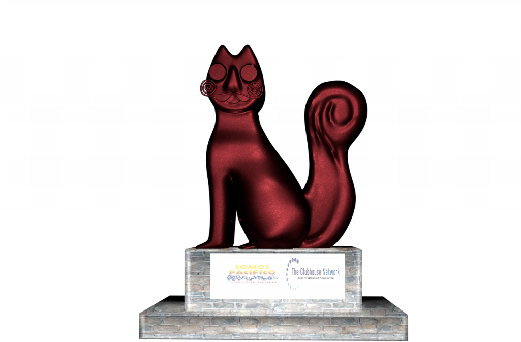 Abstract Cat Sculpture Award PNG