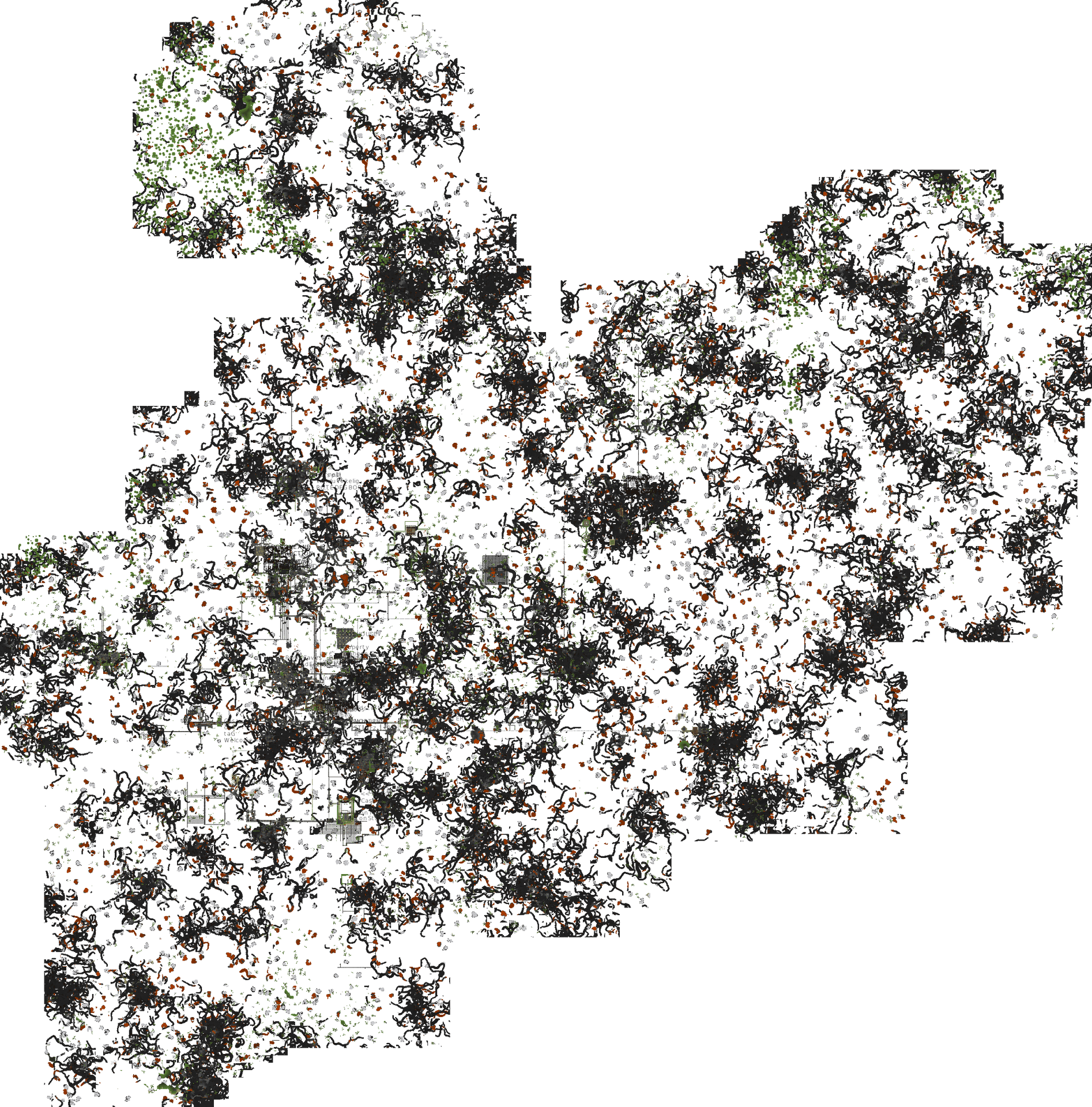 Abstract Cave Network Map PNG