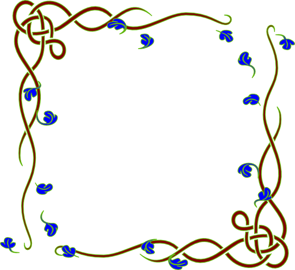 Abstract Celtic Knot Border Design PNG