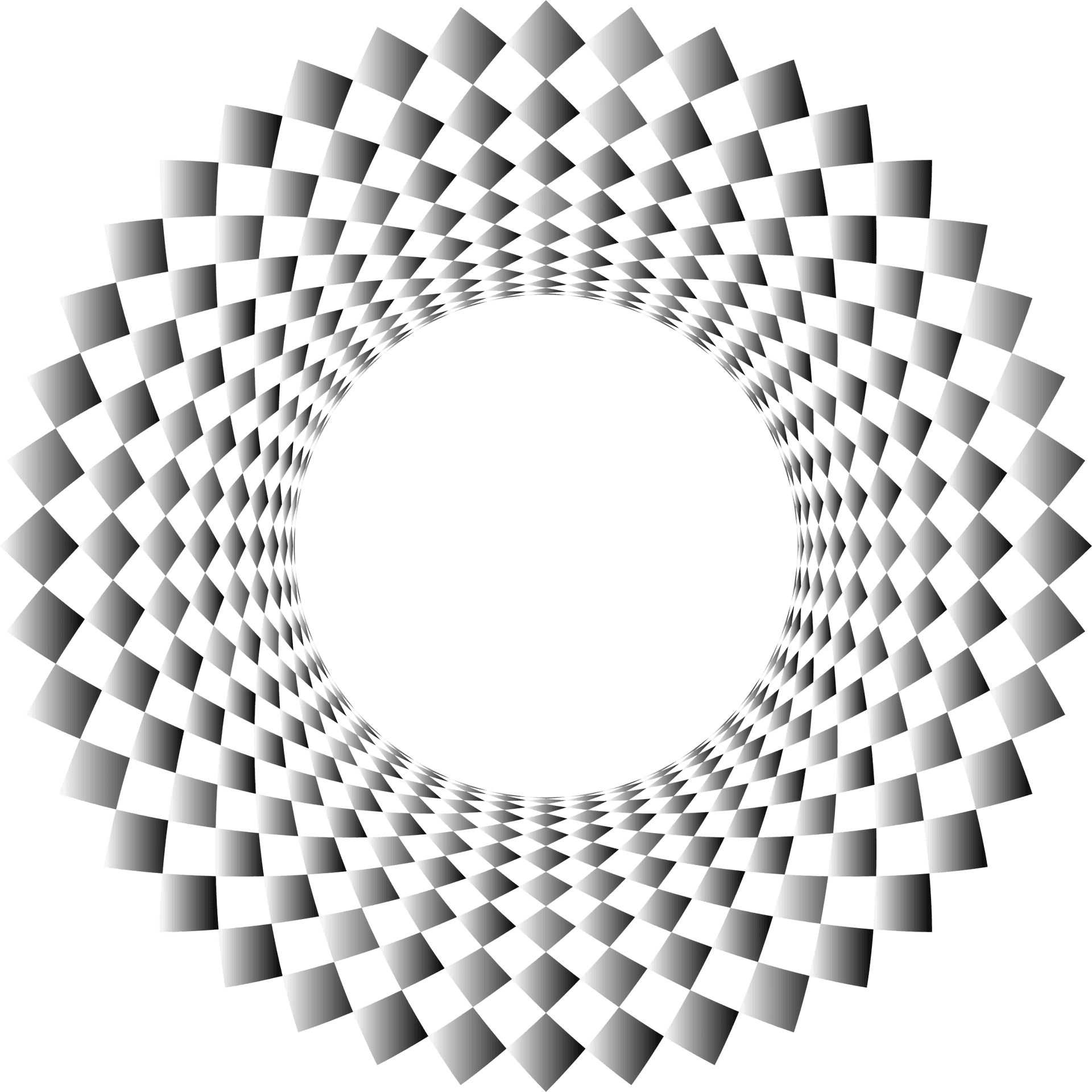 Abstract Checkered Torus Illusion PNG