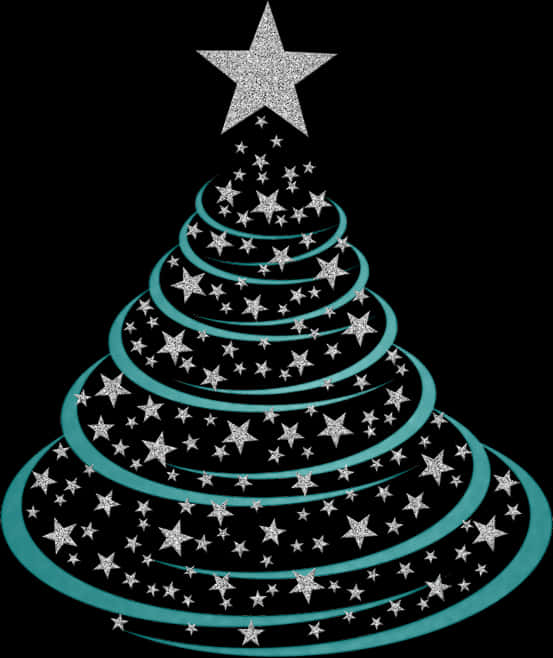 Abstract Christmas Tree Design PNG