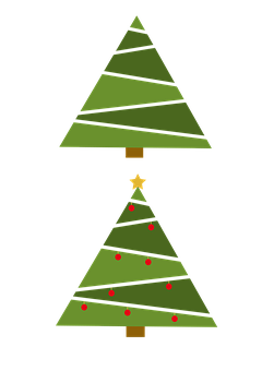 Abstract Christmas Tree Graphic PNG