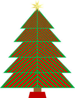 Abstract Christmas Tree Graphic PNG