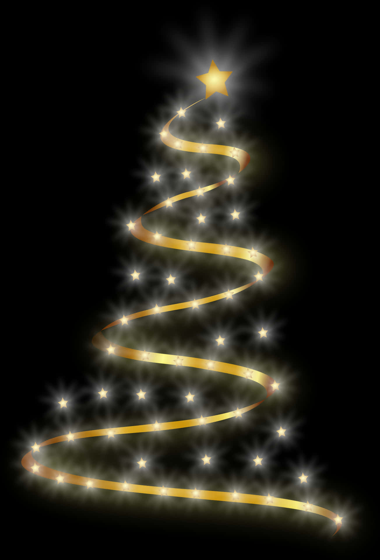 Abstract Christmas Tree Lights PNG