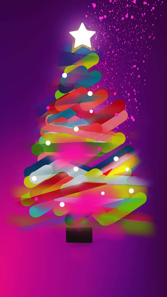 Abstract Christmas Tree Lightsi Phone Wallpaper Wallpaper