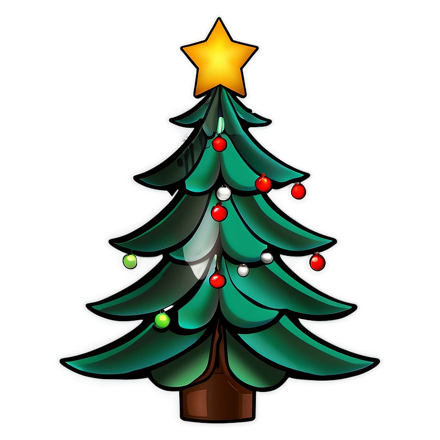 Abstract Christmas Tree Outline Png Quu PNG