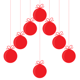 Abstract Christmas Tree Red Baubles.jpg PNG