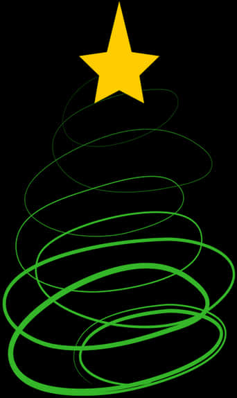 Abstract Christmas Treewith Star PNG