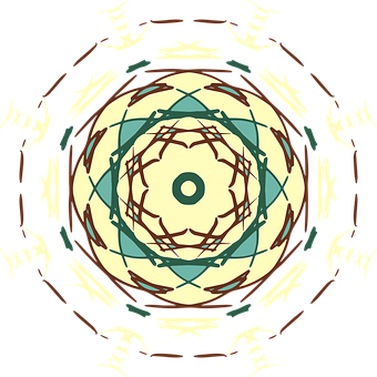 Abstract Circle Kaleidoscope Pattern PNG