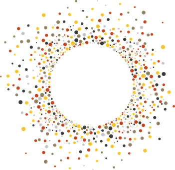 Abstract Circle Particles Pattern PNG