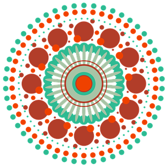 Abstract Circular Mandala Pattern PNG