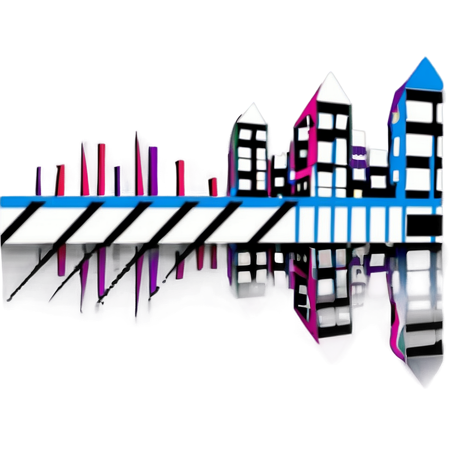 Abstract Cityscape Reflection PNG