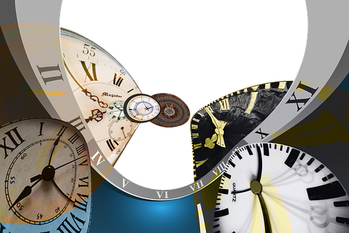 Abstract Clock Collage PNG