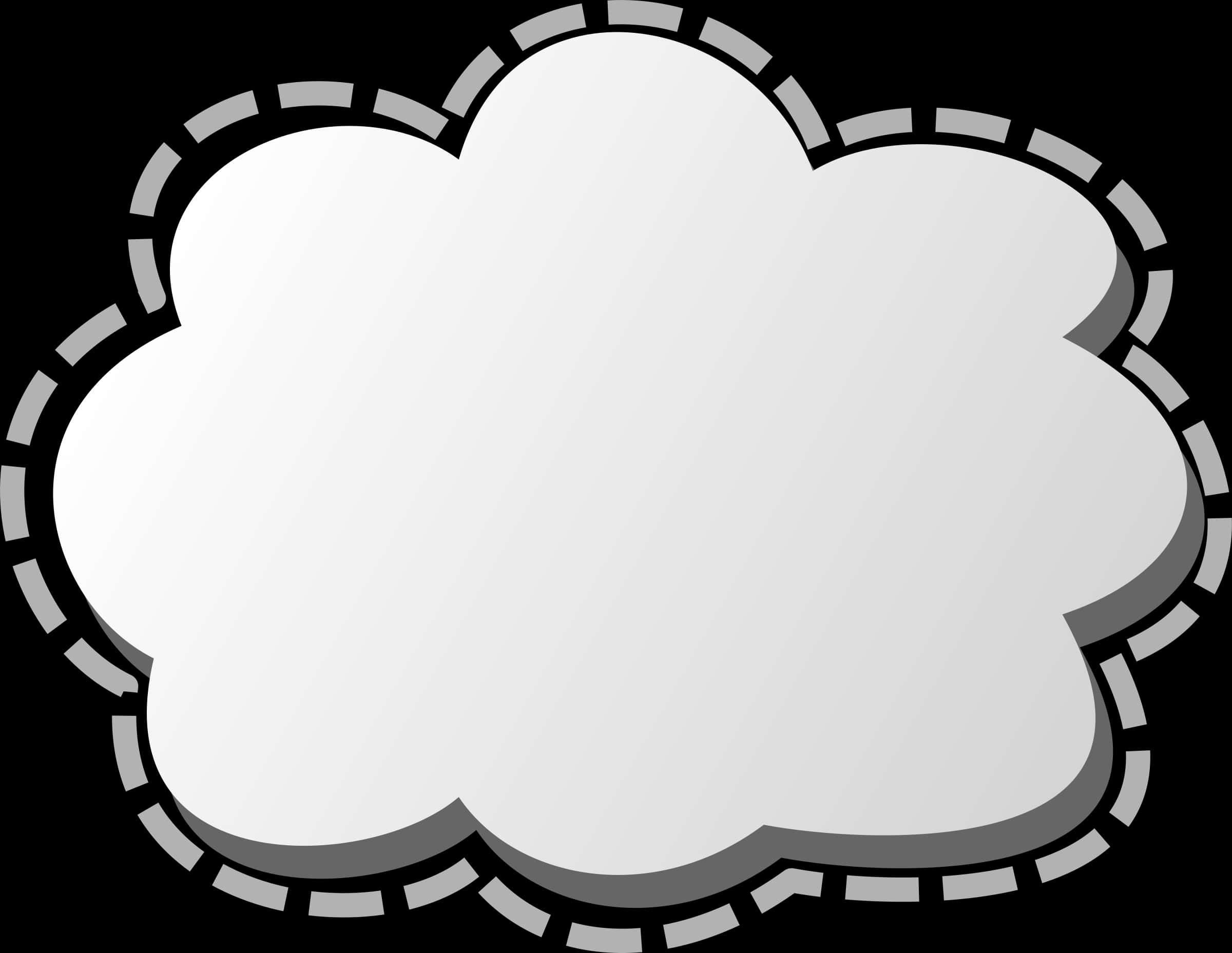 Abstract Cloud Frame Design PNG