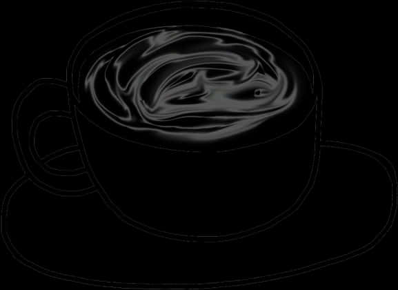 Abstract Coffee Cup Art PNG