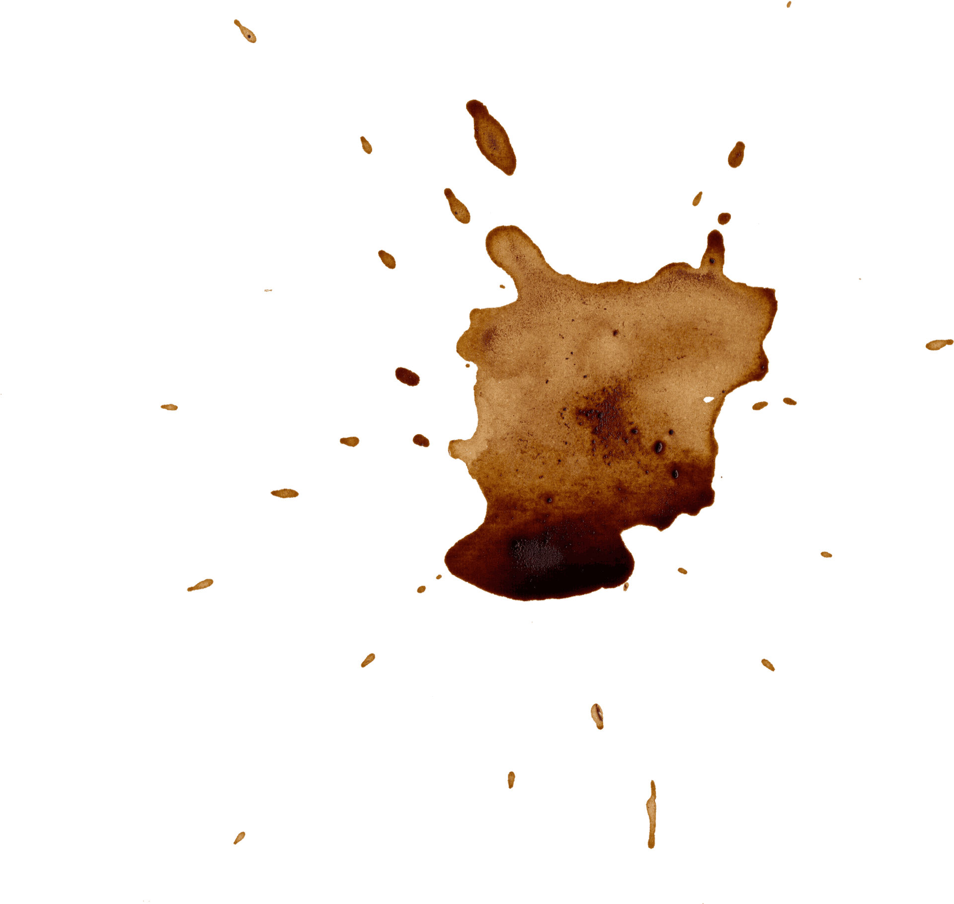 Abstract Coffee Stain Splash PNG