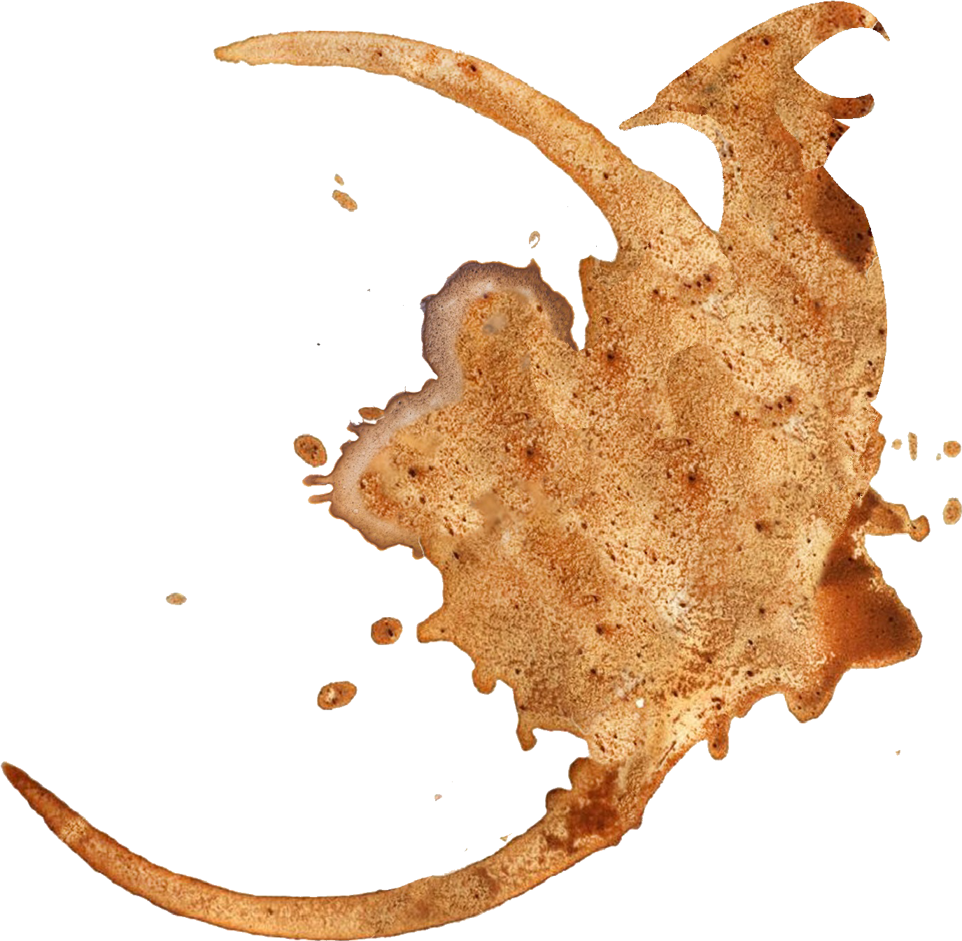 Abstract Coffee Stain Splash PNG